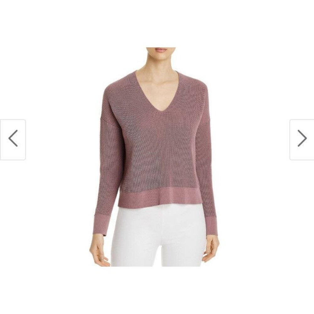 Eileen Fisher Womens Knit Long Sleeves Pullover Sweater Top Size M